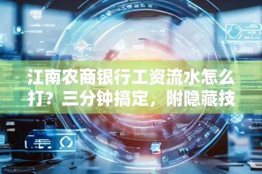 江南农商银行工资流水怎么打?三分钟搞定,附隐藏技巧
