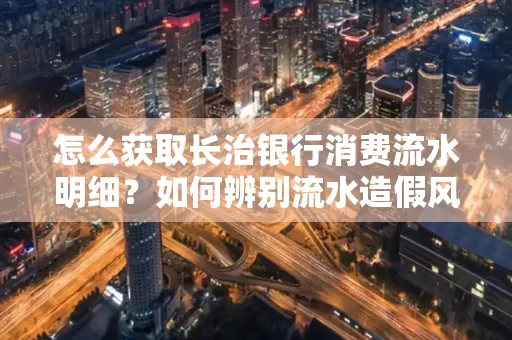 怎么获取长治银行消费流水明细?如何辨别流水造假风险?