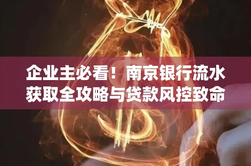 企业主必看！南京银行流水获取全攻略与贷款风控致命盲点解析]