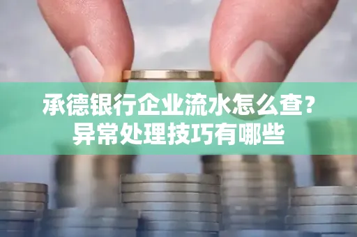 承德银行企业流水怎么查?异常处理技巧有哪些