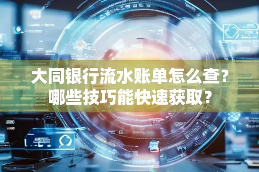 大同银行流水账单怎么查？哪些技巧能快速获取？