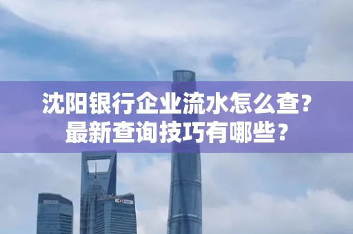 沈阳银行企业流水怎么查?最新查询技巧有哪些?