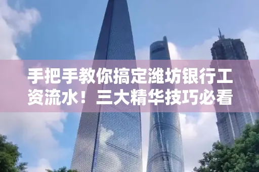 手把手教你搞定潍坊银行工资流水!三大精华技巧必看