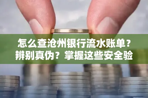 怎么查沧州银行流水账单?辨别真伪?掌握这些安全验证方法