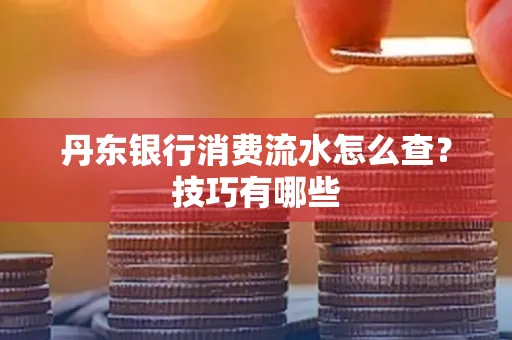 丹东银行消费流水怎么查?技巧有哪些