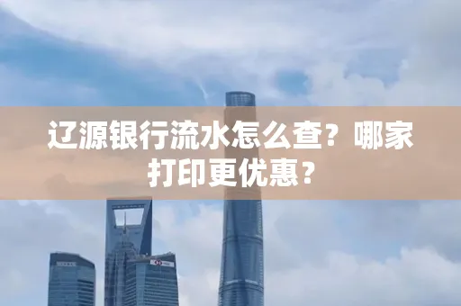 辽源银行流水怎么查?哪家打印更优惠?