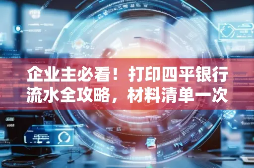 企业主必看!打印四平银行流水全攻略,材料清单一次说清