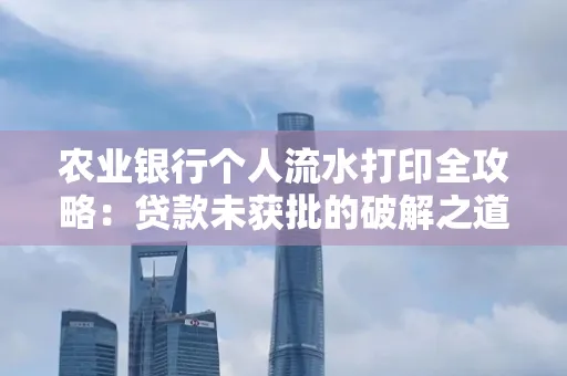 农业银行个人流水打印全攻略:贷款未获批的破解之道