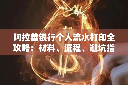 阿拉善银行个人流水打印全攻略:材料、流程、避坑指南一网打尽