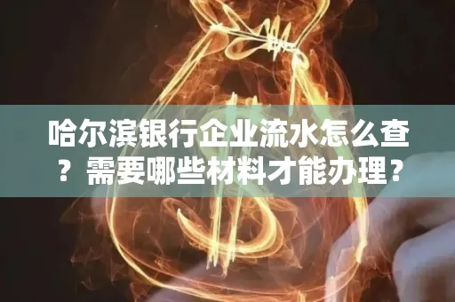 哈尔滨银行企业流水怎么查?需要哪些材料才能办理?