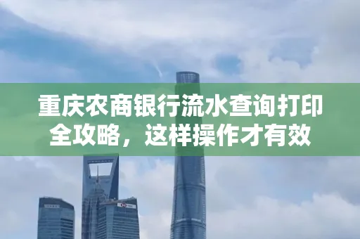 重庆农商银行流水查询打印全攻略,这样操作才有效