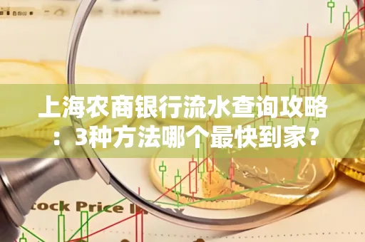 上海农商银行流水查询攻略:3种方法哪个最快到家?