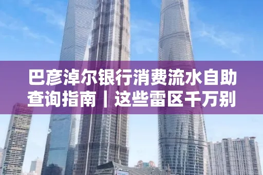 巴彦淖尔银行消费流水自助查询指南|这些雷区千万别踩